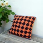Geometric Diamond Crochet Pillow and Blanket