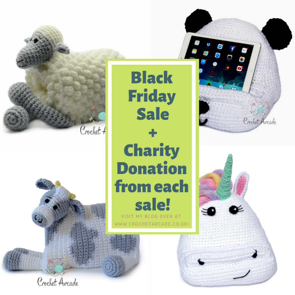 Black Friday sale crochet patterns and charity collection