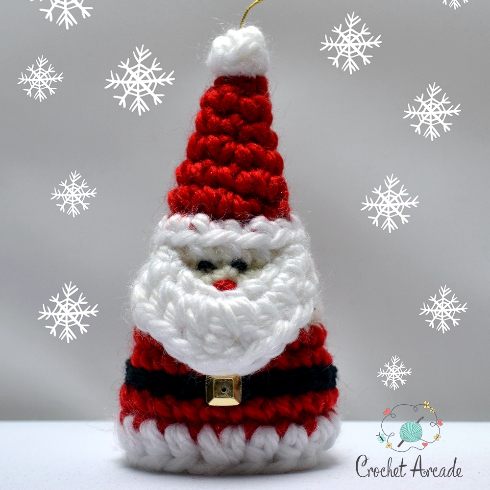 Santa Claus Christmas Ornament Free Crochet Pattern   Crochet Arcade