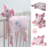 Cuddle and Play Pig Baby Blanket Crochet Pattern