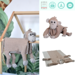 Cuddle and Play Monkey Baby Blanket Crochet Pattern