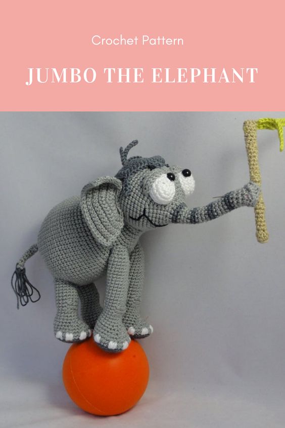 Amigurumi Pattern – Jambo the Elephant – Crochet Arcade