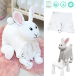 Cuddle and Play Bunny Baby Blanket Crochet Pattern