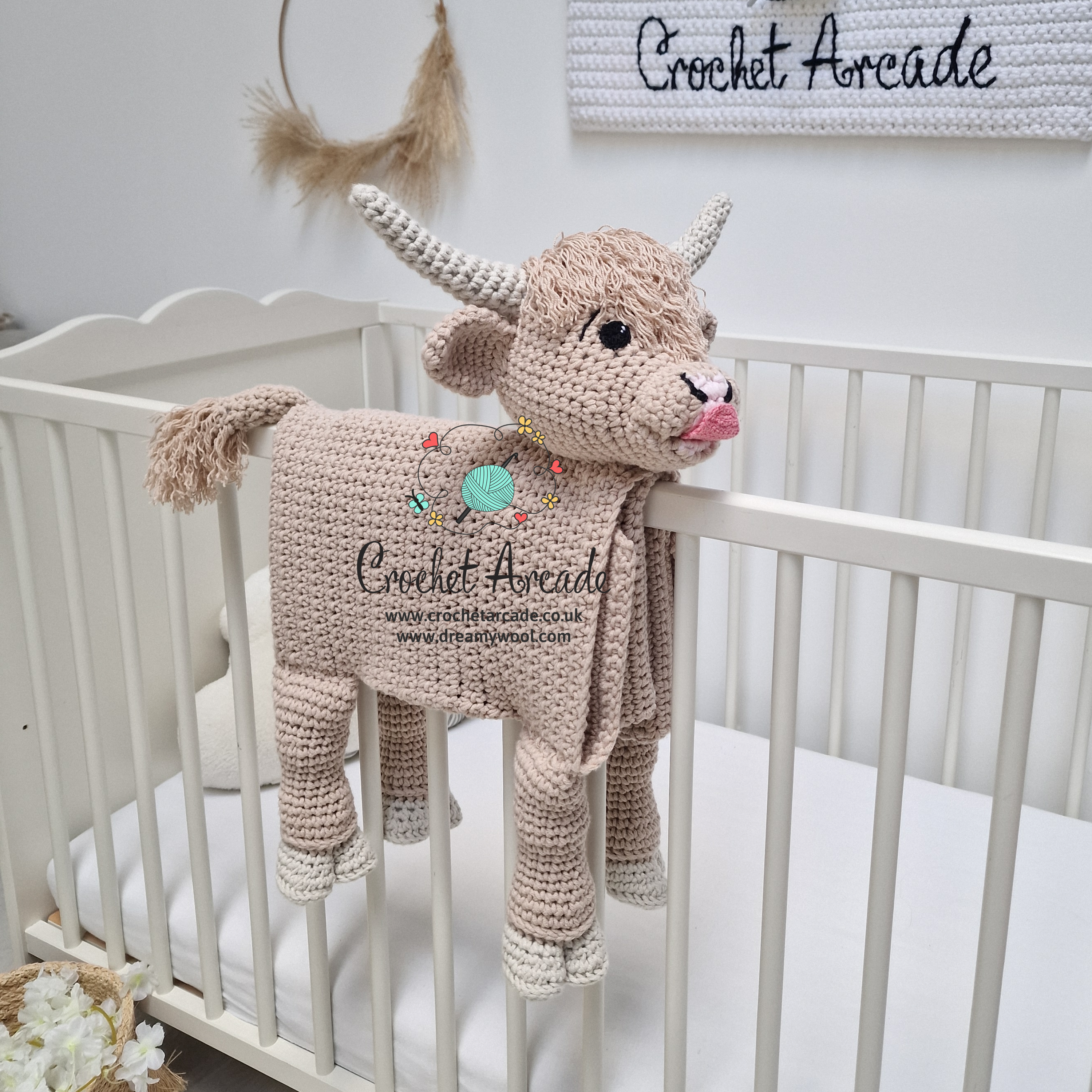 Cuddle and Play Highland Cow Blanket Toy Crochet Pattern - Image 8