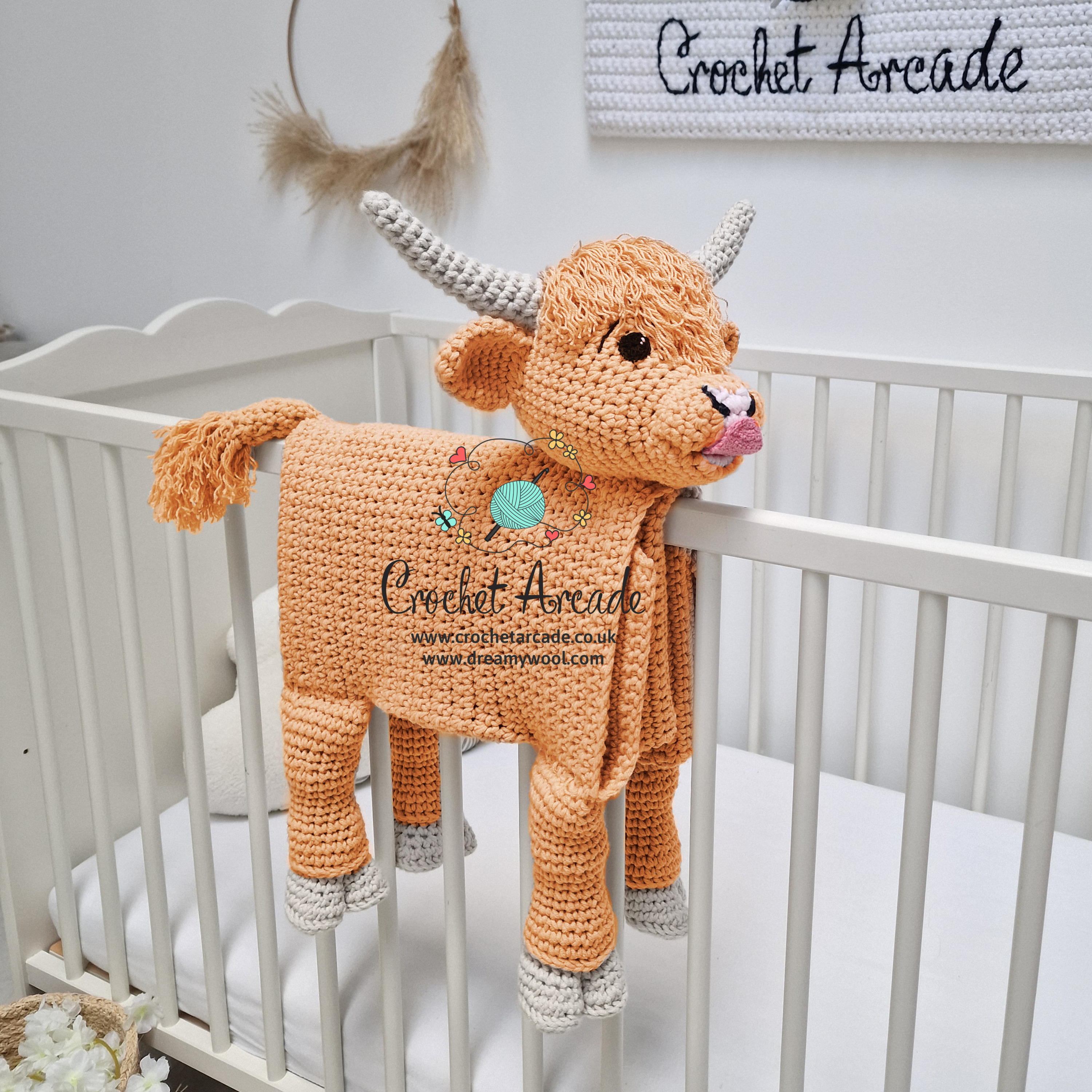 Cuddle and Play Highland Cow Blanket Toy Crochet Pattern - Image 7