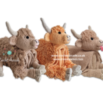 Cuddle and Play Highland Cow Blanket Toy Crochet Pattern