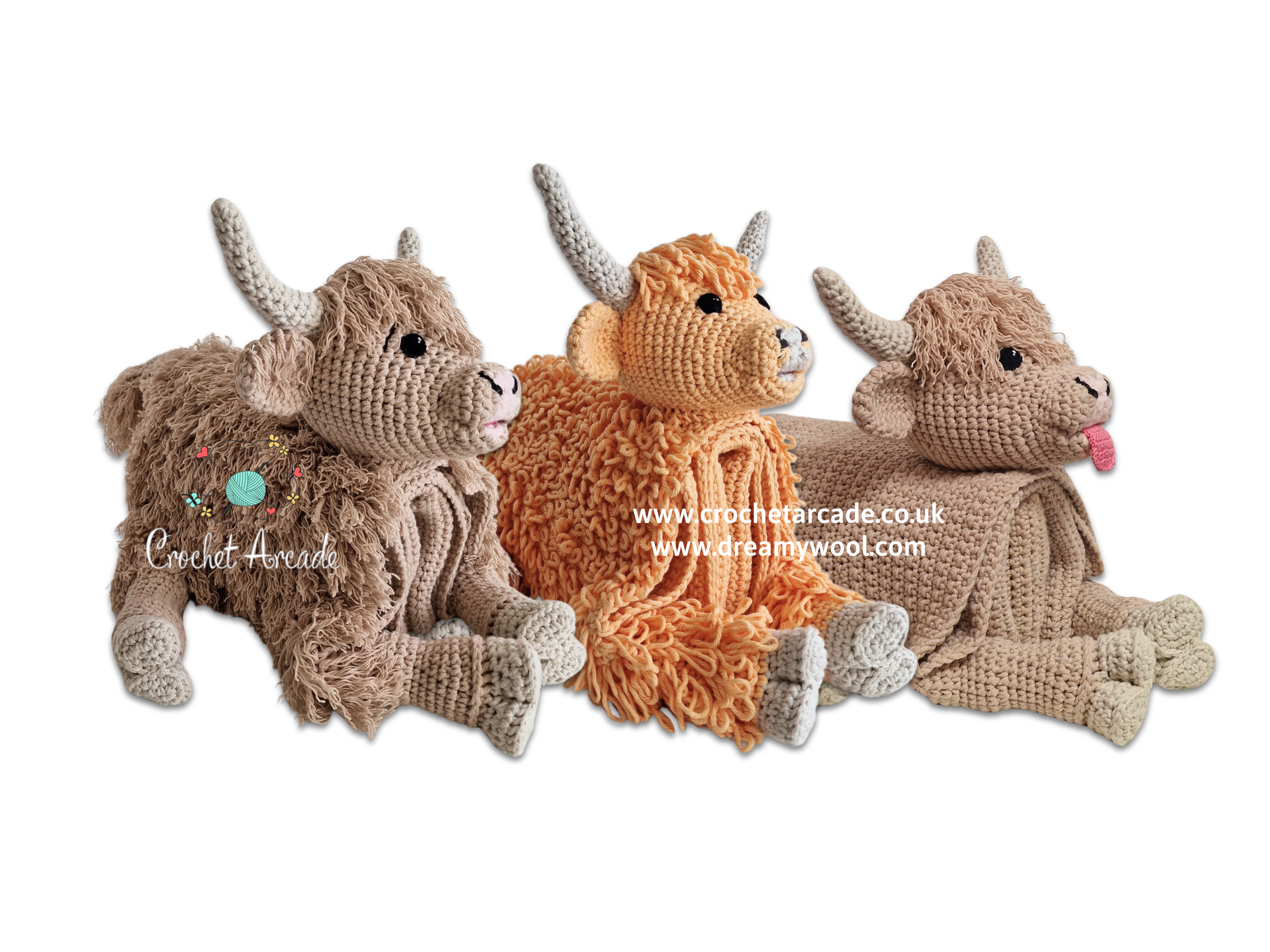 Cuddle and Play Highland Cow Blanket Toy Crochet Pattern